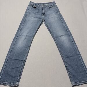 Levi's 505 Straight Jeans Men's Blue Denim Mid Rise Distressed Classic - 30x32